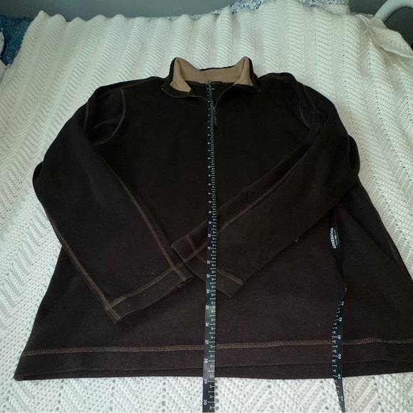 Banana Republic Men's 3/4 Zip Brown Sweater  - XL - Picture 6 of 6